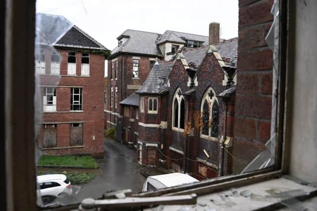 The crumbling remains of Mount Street Hospital and the orphanage.