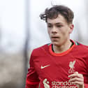Luke Chambers in action for Liverpool's Under-18s