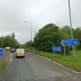 The single-lane entry slip road to the M6 southbound at junction 31A (image: Google)