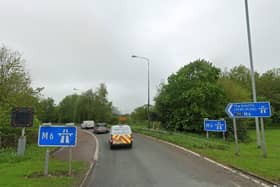 The single-lane entry slip road to the M6 southbound at junction 31A (image: Google)