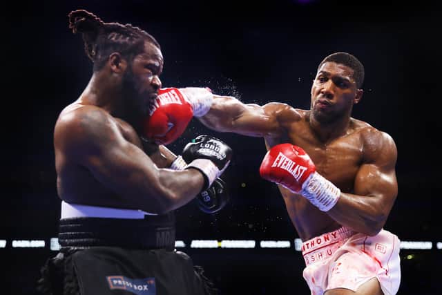 Anthony Joshua targeted a fight with Tyson Fury after his win over Jermaine Franklin on Saturday Picture: James Chance/Getty Images