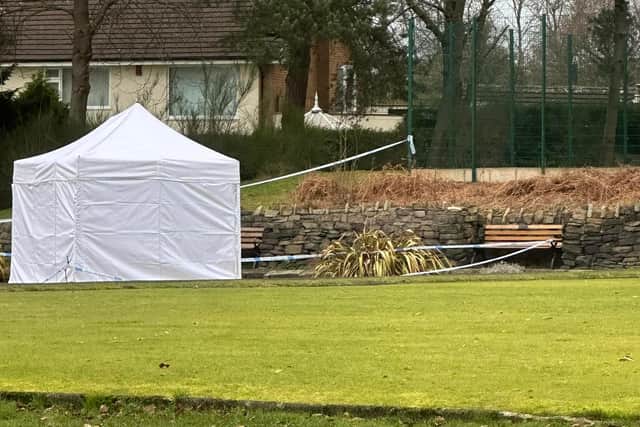 A white forensics tent was erected in Astley Park in Chorley this morning in the area where a teenage girl was raped on Friday night (February 3)
