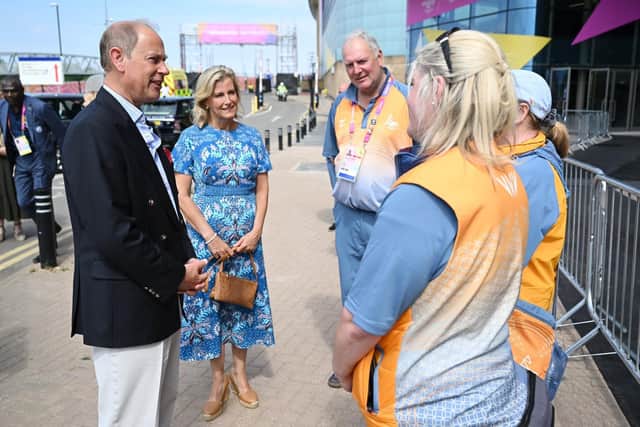 The Earl and Countess of Wessex are visiting Preston today. Pictured above at Birmingham Commonwealth Games 2022