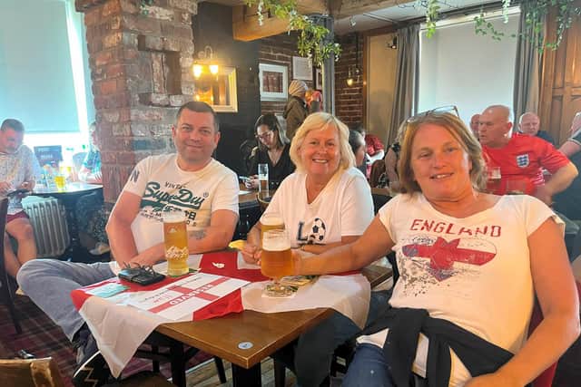 There were plenty of pub goers dressed to show their support for the Lionesses.