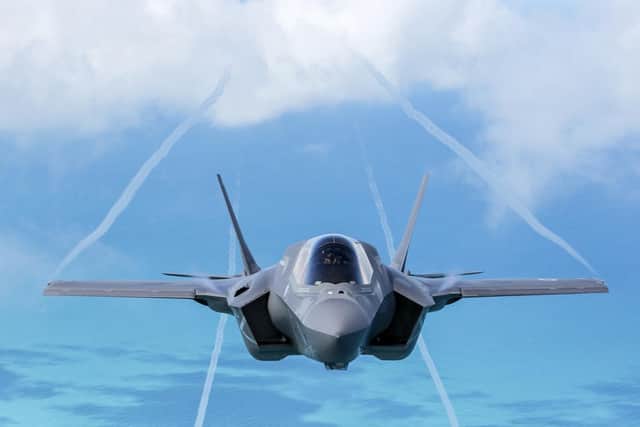 In July 2016, a pair of F-35B's from the Royal Air Force (pictured) and US Marine Corps (USMC) took part in some formation flying over the east coast of England.