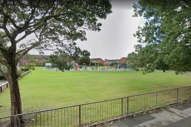 An eight-year-old girl was approached by a man whilst playing in a park in Fox Lane. The man then tried to lure her inside a home nearby
