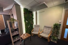 The wellbeing room provides a tranquil space for staff to relax