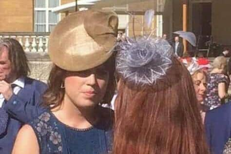 Princess Beatrice chatting to a guest