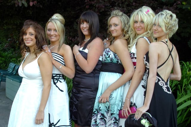 Pictured at the Penwortham Girls High School Leavers Ball at The Pines, Whittle-le-Woods, from left, Hayley Mottershow, Lydia Pennington, Alex Dodd, Gemma Pilkington, Kelly Raines, and Natalie Barclay