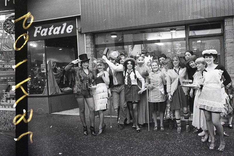 Pantomime and circus rolled into one - that was the festive theme for a staff party at Patricia's Unisex Salon, Friargate, Preston. Female and male staff who spend the rest of the year grooming other people let their own hair down in a wide variety of fancy dress parts