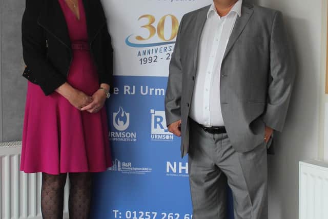 Rob and Louise Urmson of building engineering services company RJ Urmson
