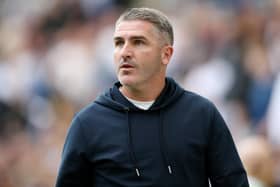 PRESTON, ENGLAND - SEPTEMBER 03: Ryan Lowe, Head Coach of Preston North End looks on during the Sky Bet Championship between Preston North End and Birmingham City at Deepdale on September 03, 2022 in Preston, England. (Photo by Charlotte Tattersall/Getty Images)