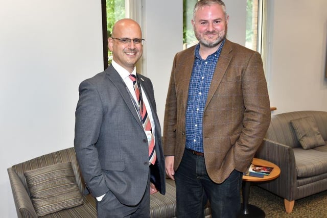 President Craig Wright pictured with Andrew Stevenson