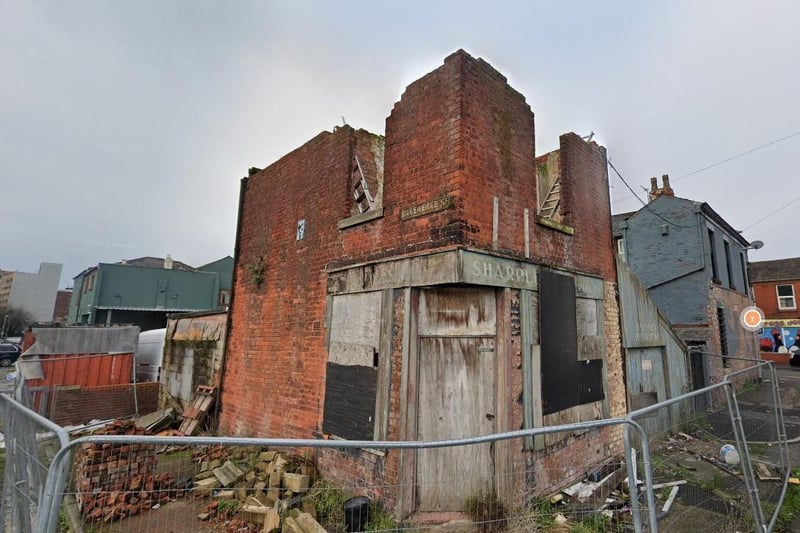 Jutland Street: Literally falling apart, this building on Jutland Street in Preston is the former site of Sharples Memorials, a monumental masonry business based in the city.