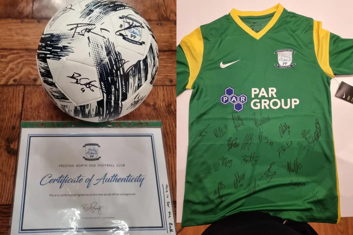 Preston North End fans have the chance to bid for a PNE signed football or shirt