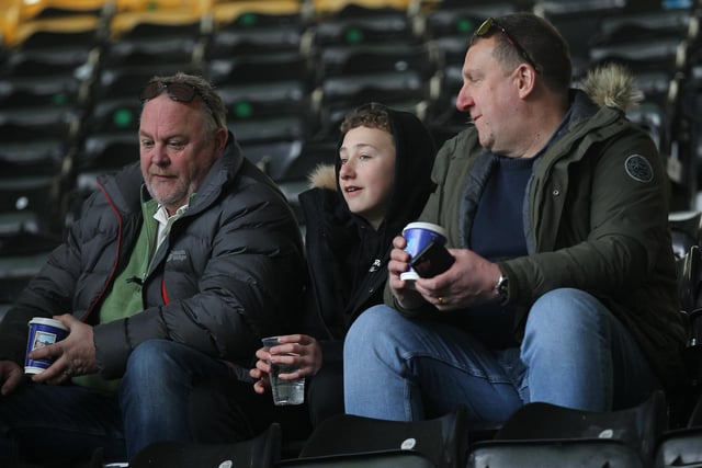 These PNE fans enjoy a brew and rinks before the game