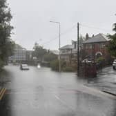 Firefighters responded after a person got stuck inside their vehicle on a flooded road in Fulwood (Credit: @Preston_Fire)