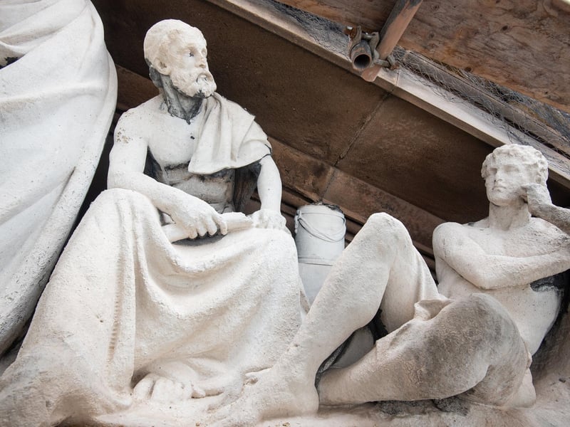 Some of the staues cut a relaxed figure