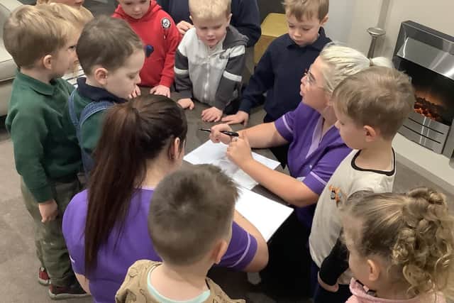 Staff with the children