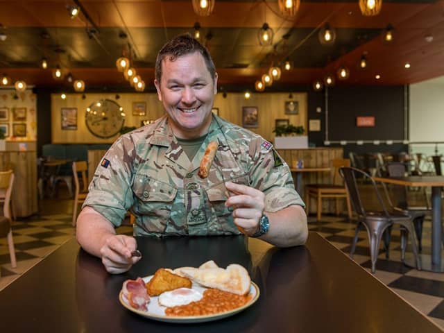 Armed Forces personnel and veterans can receive a free hot breakfast at Tesco this Sunday