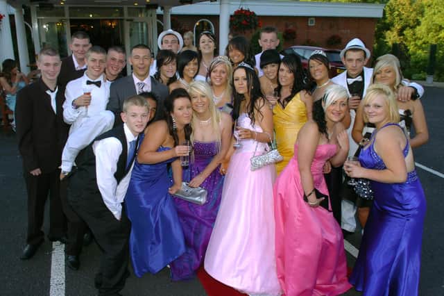 Big group shot for the 2009 Fulwood High School Prom at Pines Hotel, Clayton-le-Woods