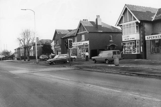 In 1982, when this image was taken, Ribbleton Lane was full of little shops like these. Many of them featured forecourts where cars could park as they spent money at the nearby shops. But plans were brought in to make these areas pedestrianised, much to the chagrin of the shopkeepers