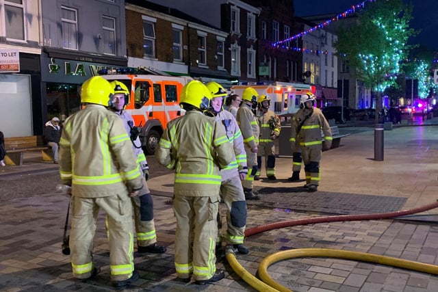 Fire fighters tackle blaze in Preston city centre