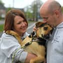Buckshaw Village couple Phill and Nikki Berry with their Romanian rescue dog Maia.