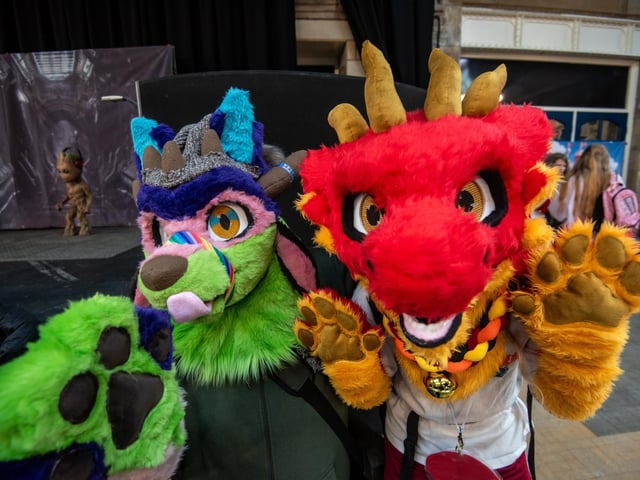 It must have been warm inside those costumes!