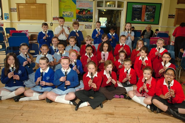 Final rehearsal for the recorder group who are performing in the annual Preston Schools Music festival