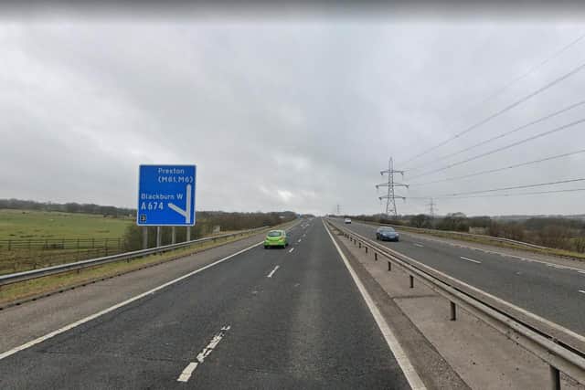 The M65 westbound is closed with queueing traffic after a multi-vehicle crash between junction 4 (Darwen / Blackburn South) and junction 3 (Blackburn West / Wheelton / Walton) this morning (Friday, March 11). Pic: Google