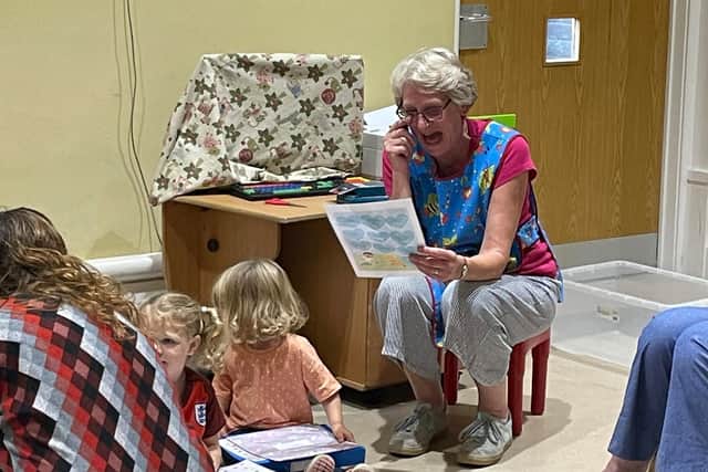An emotional moment as the playgroup closes