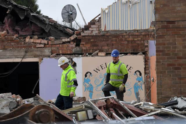 Demolition work underway at he former Shampan restaurant in Penwortham   Photo: Neil Cross