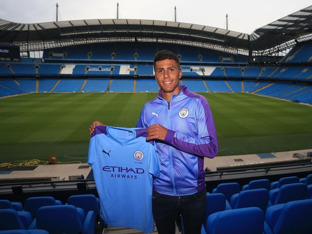 Most expensive signing: Rodri from Atletico Madrid - £62.8 million