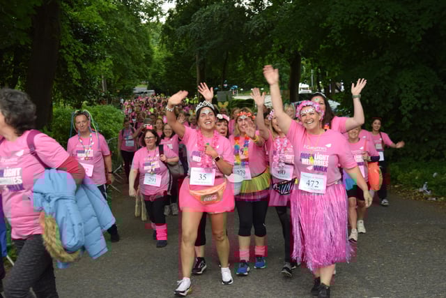 Stepping out on the Moonlight & Memories walk in aid of St Catherine's Hospice