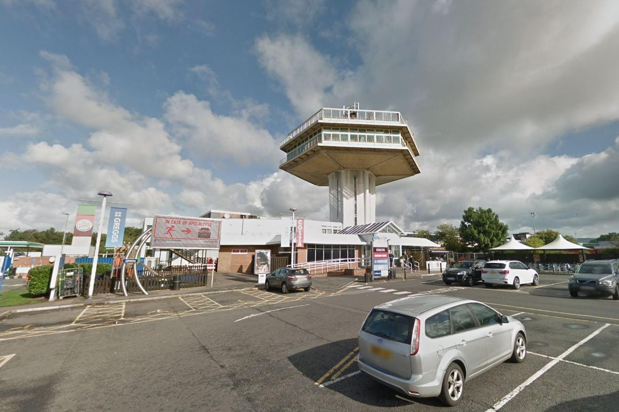 Stolen van believed to have been used in failed ram-raid at Lancaster services on M6