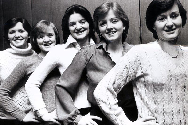 The Nolan Sisters Maureen, Bernadette, Anne, Linda and Denise at the Grosvenor House Hotel, Sheffield in 1978