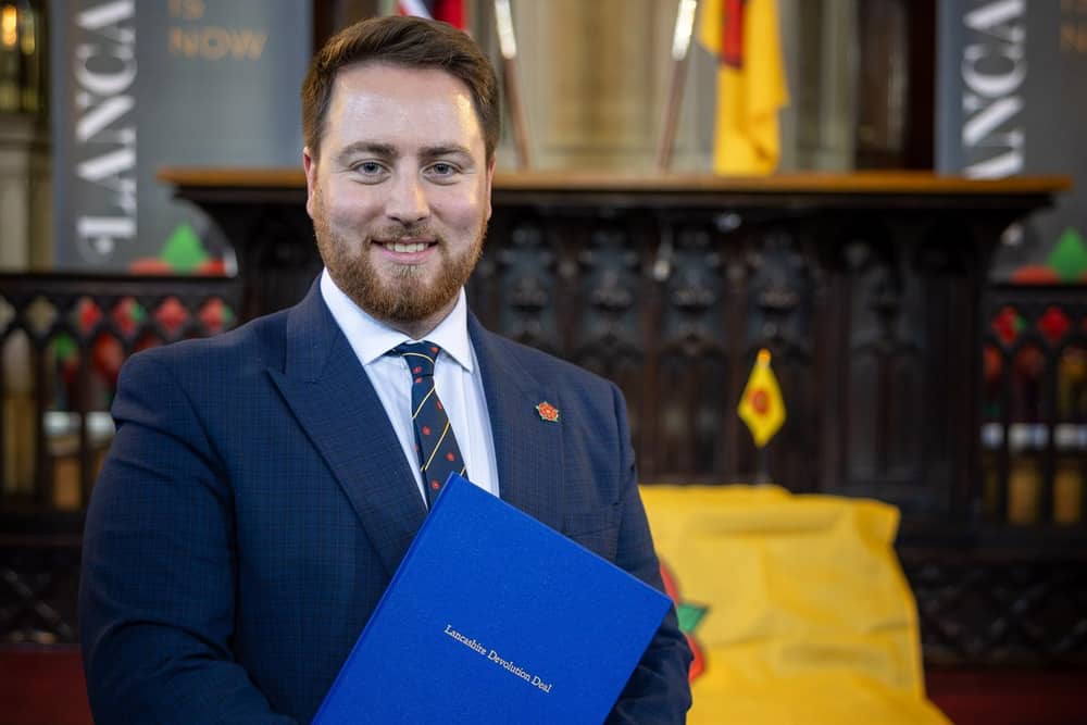 Levelling Up Minister Jacob Young MP with Lancashire's long-awaited devolution deal