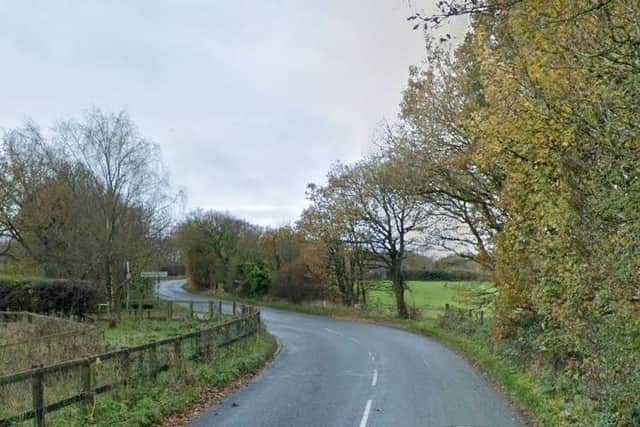 An Audi A1 was travelling along Cobbs Brow Lane when it left the road and collided with a tree (Credit: Google)