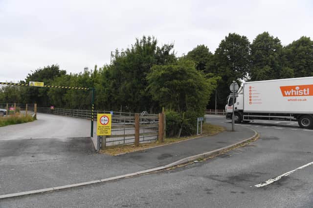 Photo Neil Cross; The dog exercising field in Lostock Hall