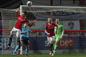 Morecambe and Exeter City drew 1-1 at the Mazuma Stadium in December Picture: Ian Lyon