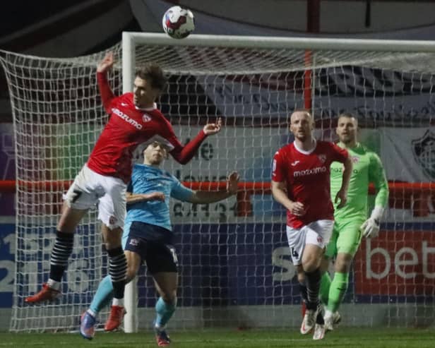 Morecambe and Exeter City drew 1-1 at the Mazuma Stadium in December Picture: Ian Lyon