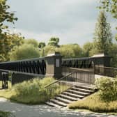 Large versions of CGI images like this, showing the new bridge design, are now on display in Avenham Park's Pavilion Cafe (image: Studio John Bridge Ltd.)