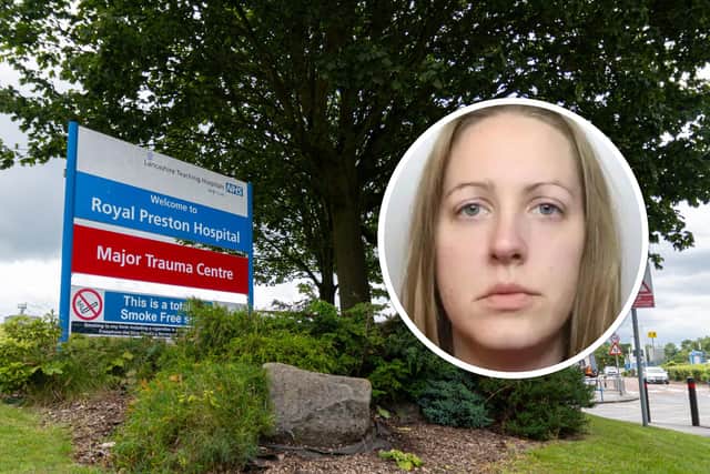 Hospitals like the Royal Preston have been left to consider how they would stop a Lucy Letby figure on their wards (images: National World/Alamy)