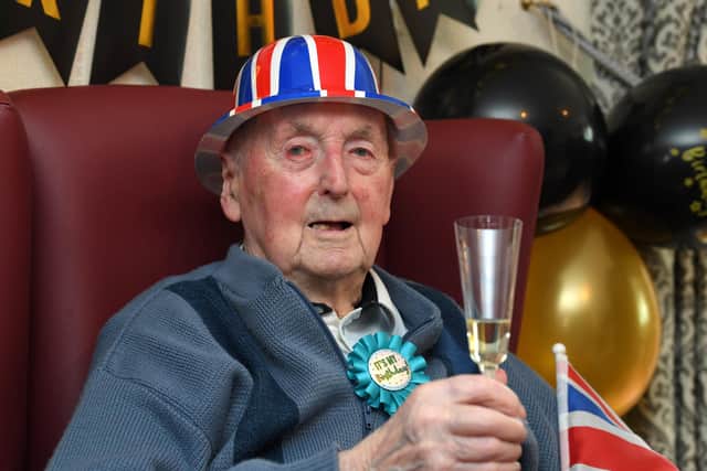 Fred Cooper, who turned 100 last Thursday held two parties - the first at Lostock Lodge Residential Home where he now resides, and the second last Saturday at Higher Walton with his family and friends