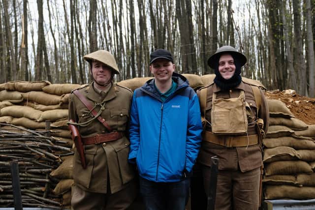 Former UCLan theatre student, Tom Gardner (centre) has won 15 international awards for his debut film The Fronts of War.