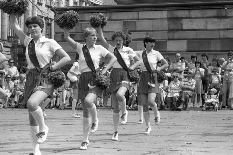 The first ever Preston shopping festival wound up with a grand finale on the Flag Market after a week packed with events to attract the shoppers into town. Hundreds turned up in brilliant sunshine to watch the displays - including this one from the Longridge Majorettes