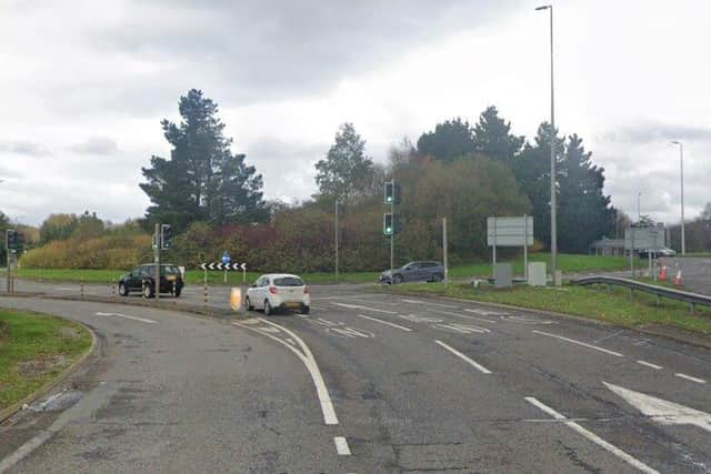 The A6 northbound at the A582 roundabout will be widened for approaching traffic (image: Google)