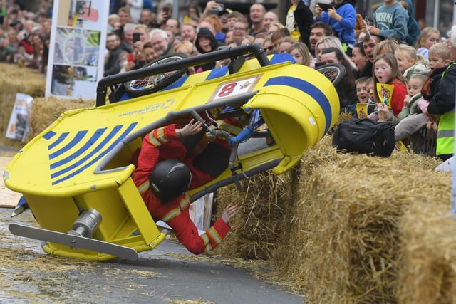 It certainly wasn't all smooth going for some in the Longridge Soap Box Derby.