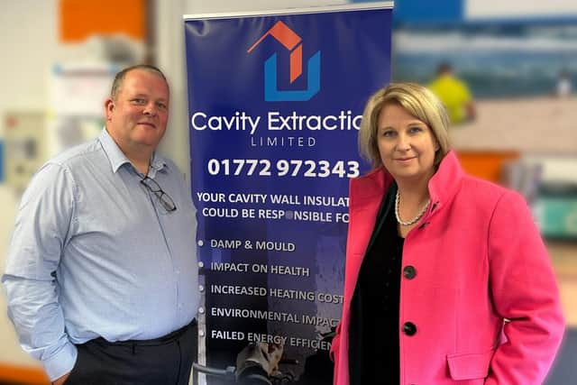 Damian and Katherine Fletcher MP. Photo: Cavity Extraction